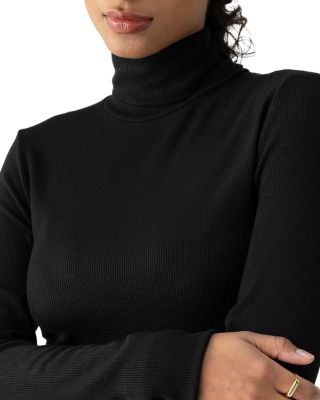 Ribbed Turtleneck Top