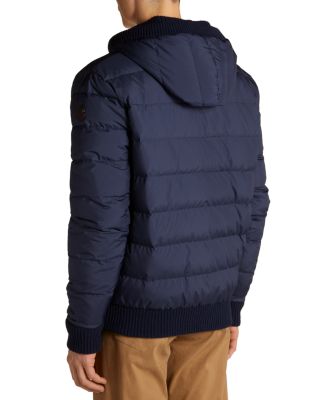 Wool & Cashmere Reversible Full Zip Down Hoodie