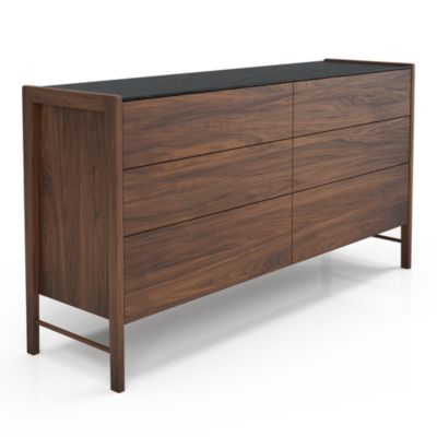 Frida Six Drawer Dresser with Natural Stone