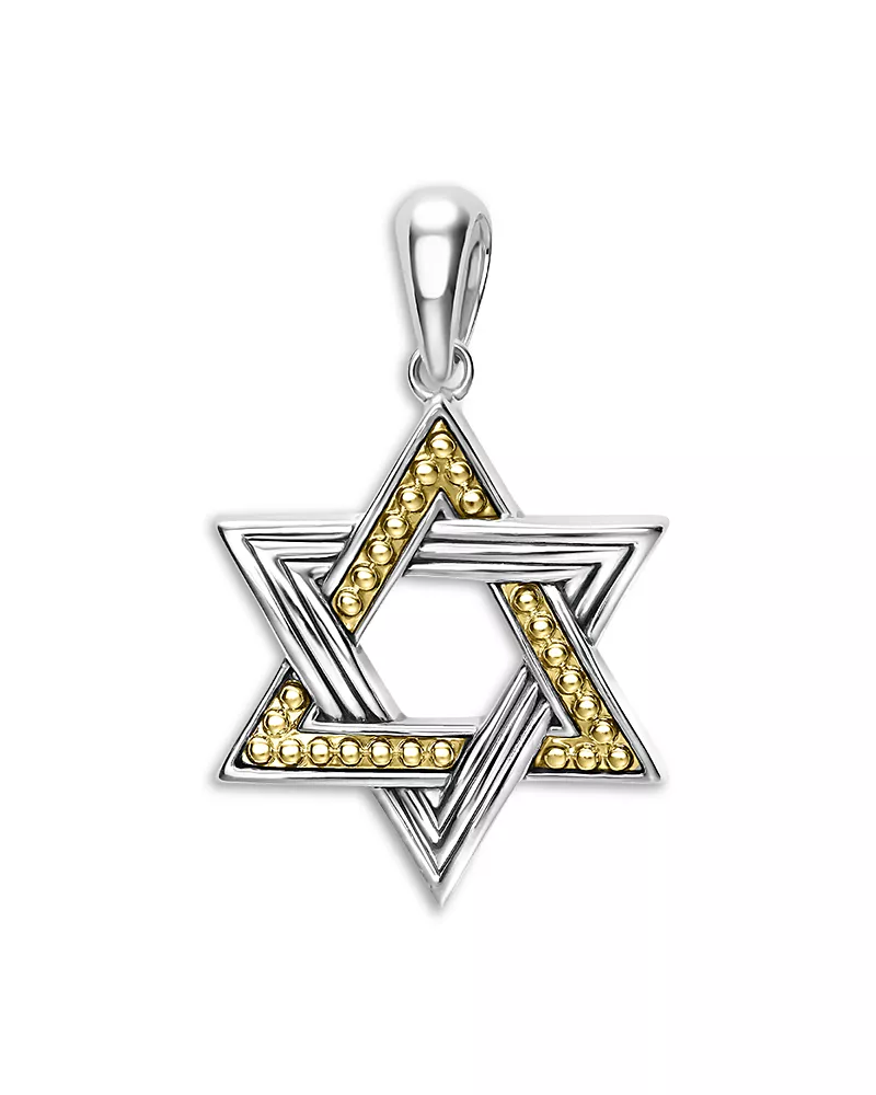 Lagos Men's 18K Yellow Gold & Sterling Silver Anthem Star of David Amulet Pendant