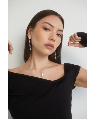 Rare Jewels Cubic Zirconia Pendant Necklace 18K Gold Plated, 16"-18" 