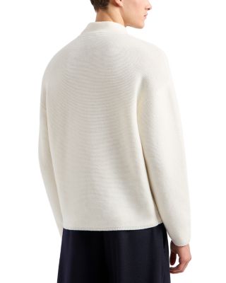 Virgin Wool Allover Jacquard Striped Sweater