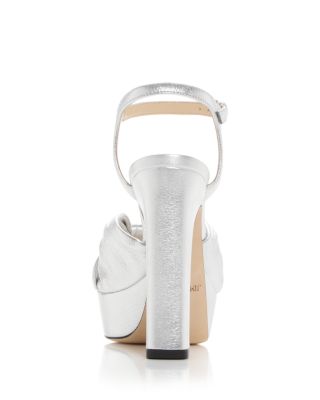 Women's Heloise 120 Snake Embossed High Block Heel Platform Sandals