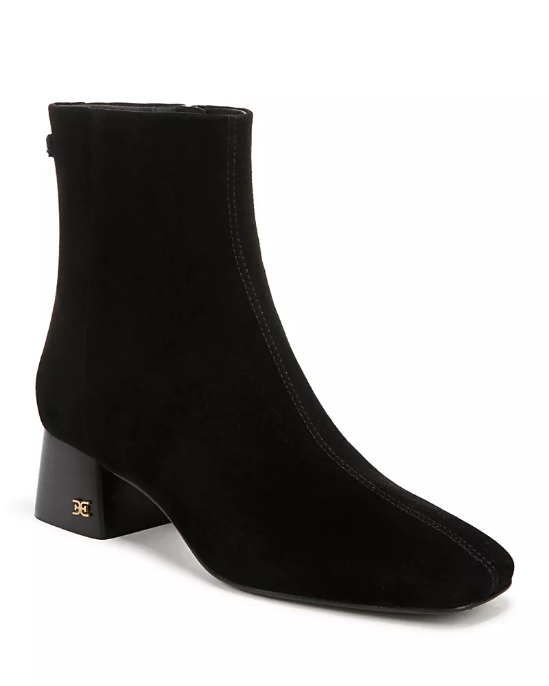 Sam Edelman Women's Paige Square Toe Block Heel Ankle Booties