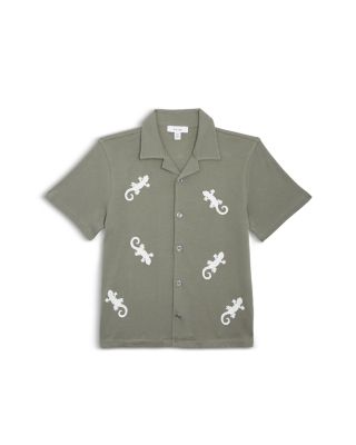 REISS - Boys' Thar Reptile Button Down Camp Shirt - Little Kid - Big Kid