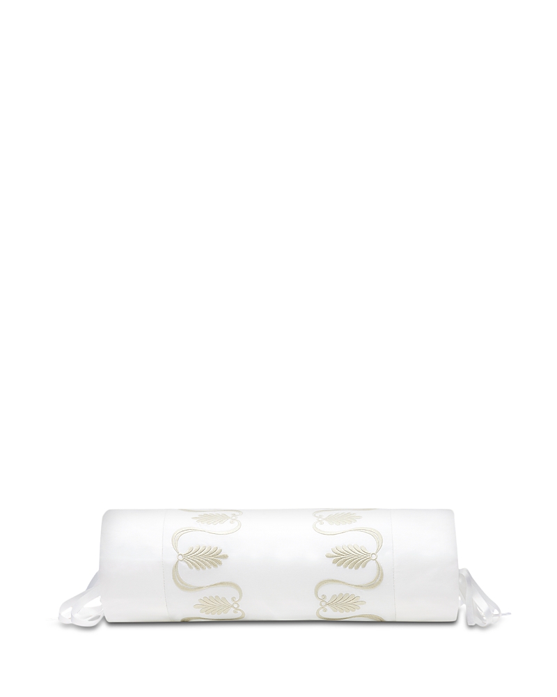 Pratesi Paolina Neckroll Sham In White/sage