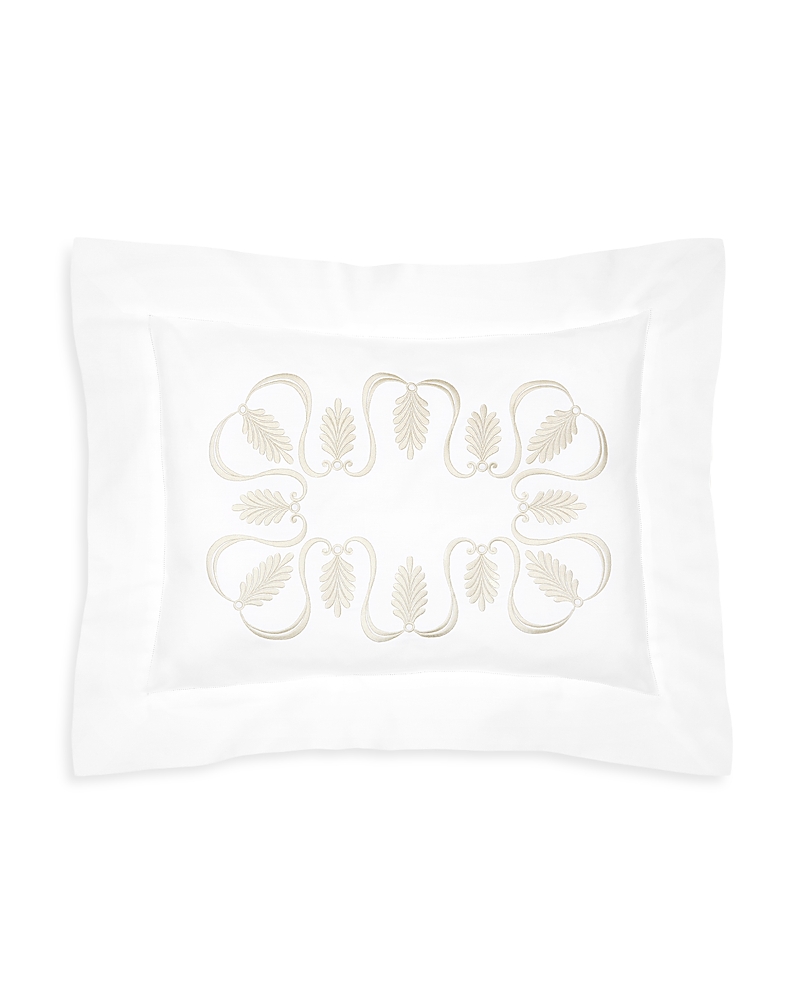 Pratesi Paolina Sham, Boudoir In White/sage