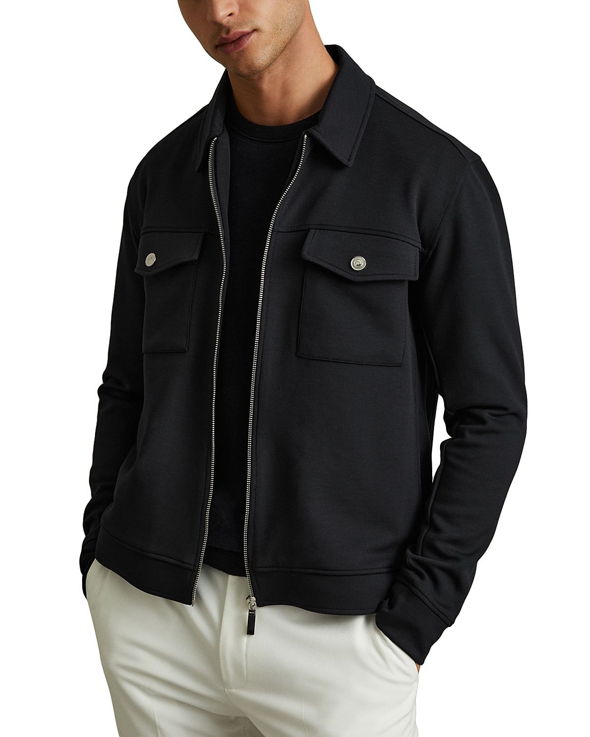 Reiss Medina Interlock Full Zip Jacket