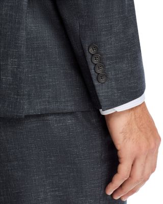 Melange Solid Unstructured Slim Fit Suit Jacket