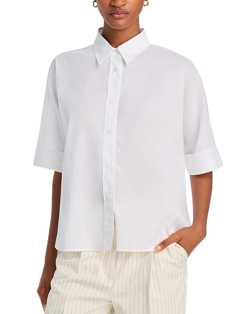 Vanessa Bruno Bobby Boxy Button-down Shirt In Blanc