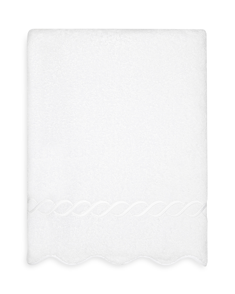 Pratesi Treccia Bath Sheet In White/white