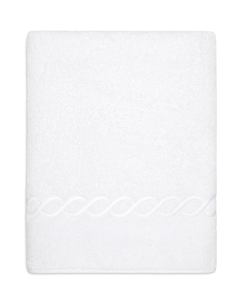 Pratesi Treccia Moderno Bath Towel In White/white
