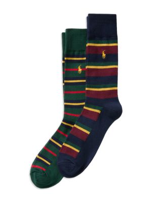 Polo Ralph Lauren - Repp Stripe Dress Socks, Pack of 2