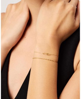 Gold Bracelet Set - Gold Link Bracelet Set