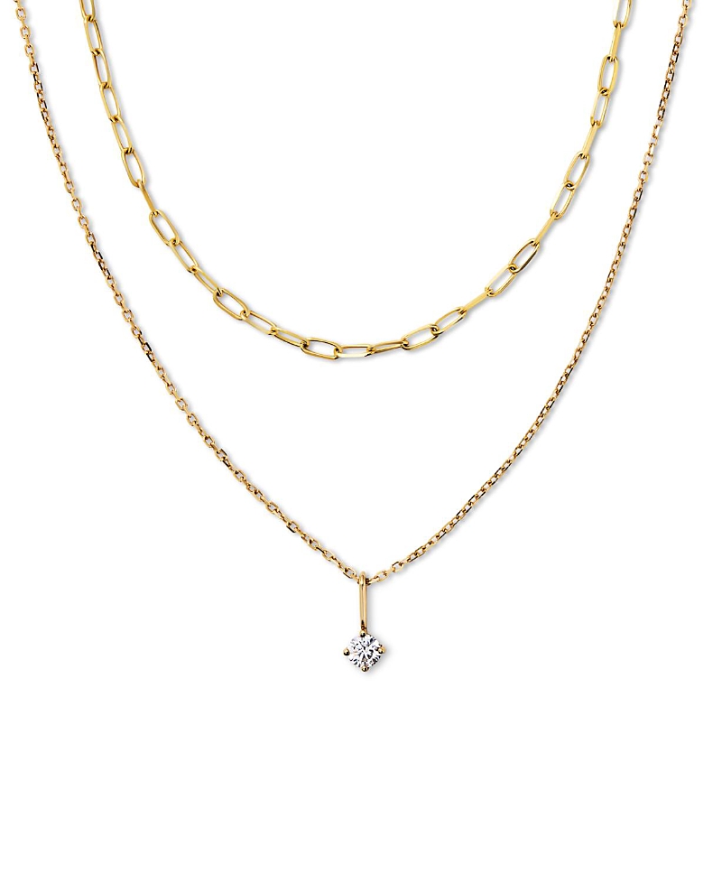 Ana Luisa 10k Gold Lab Grown Diamond Layered Necklace In Gold