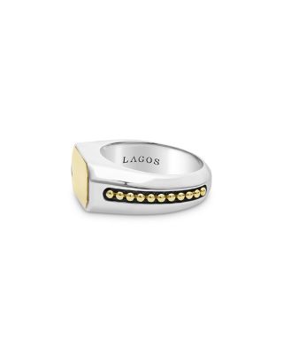 Men's 18K Yellow Gold & Sterling Silver Anthem Octagon Ring