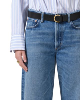 Miro High Rise Ankle Barrel Jeans in Pacifica