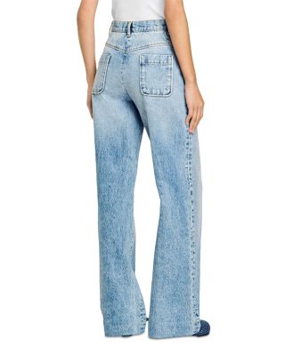 Oslone High Waisted Wide Leg Jeans in Light Blue Jean