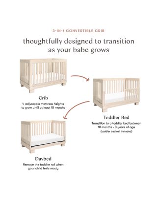 Modo 3 in 1 Convertible Crib with Toddler Bed Conversion Kit