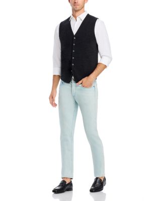 Merino Wool Button Front Vest - Exclusive 