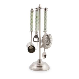 Mackenzie-Childs Sterling Check 3260 Bar Tool Set | Bloomingdale's Dining & Entertaining Bar & Wine Accessories