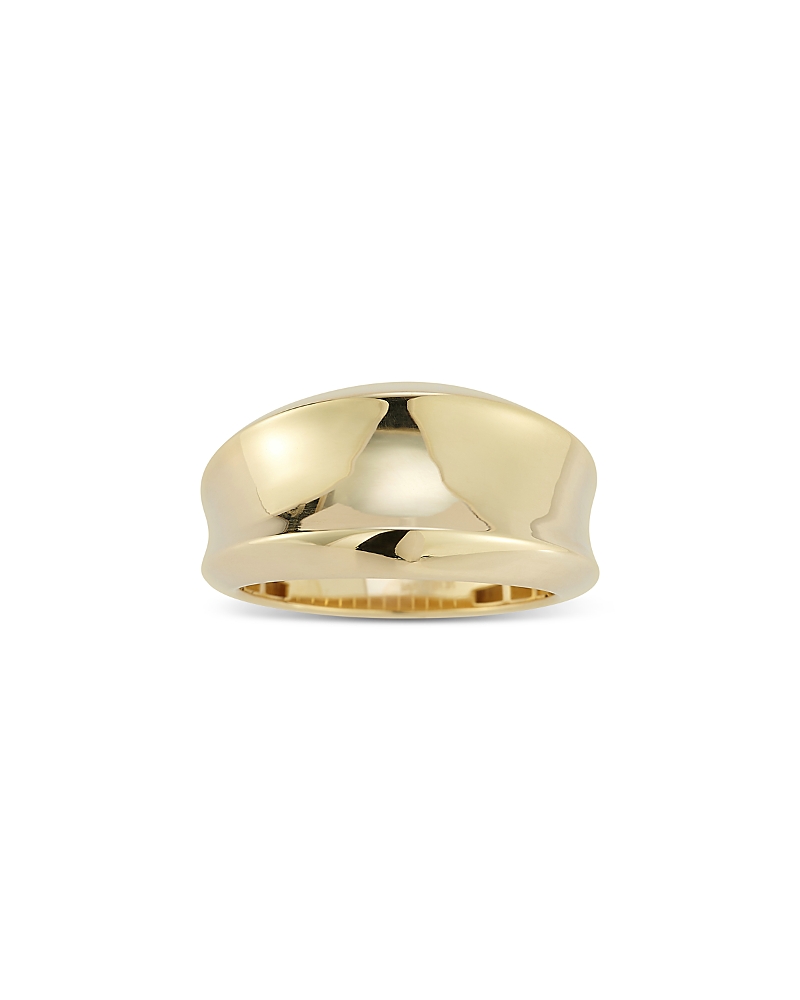 BLOOMINGDALE'S FINE COLLECTION POLISHED CONCAVE STATEMENT RING IN 14K YELLOW GOLD