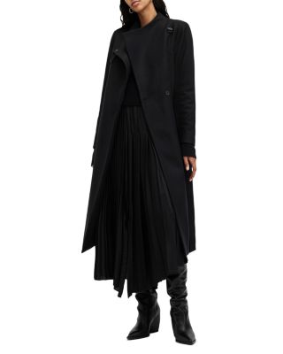 Riley Wrap Around Belted Long Line Wool Coat