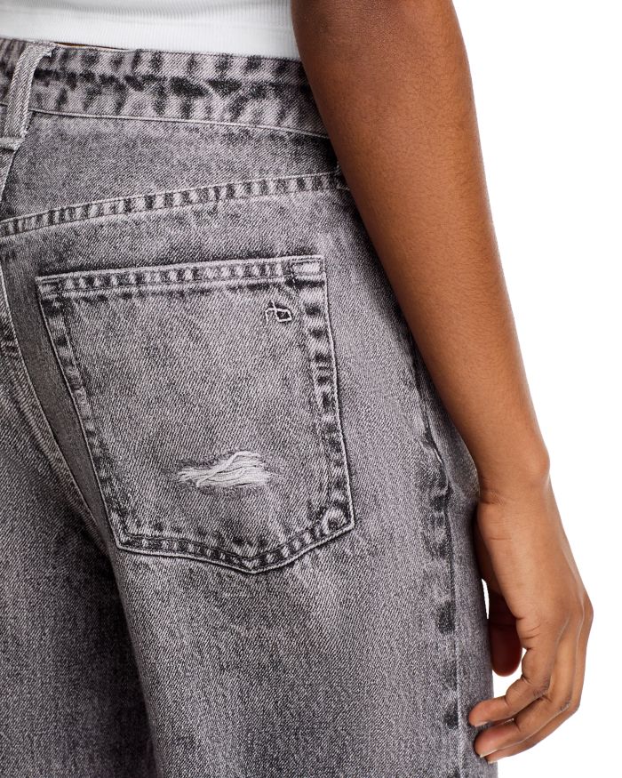 Miramar Shea High Rise Relaxed Cotton Terry Sweatpant Jeans Raven