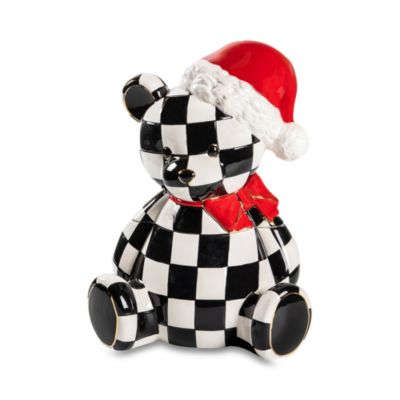 Mackenzie-Childs - Courtly Santa Bear Cookie Jar