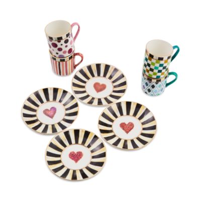Sweetheart Espresso Cup &amp; Saucer, Set of 4