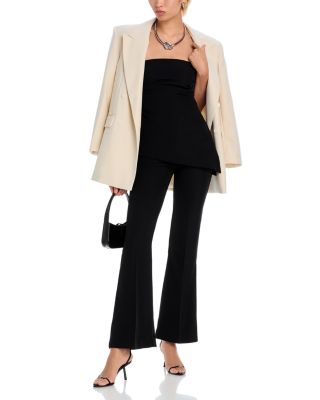 Bardot - Cosmos Asymmetrical Strapless Top & Halifax Slim Fit Flared Pants