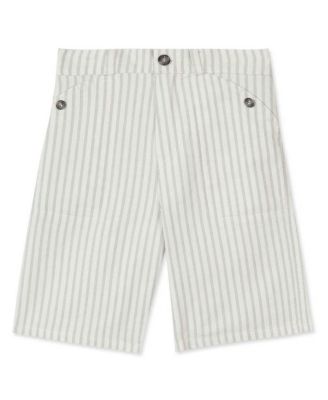Boys' Sea Green Striped Shorts - Little Kid