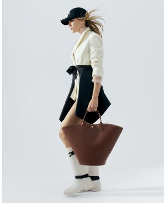 &Eacute;pure XL Top Handle Leather Tote