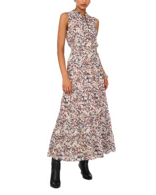 1.STATE - Printed Sleeveless Maxi Dress