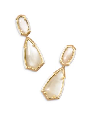 Kendra Scott Abbie Mother of Pearl & Enamel Statement Earrings