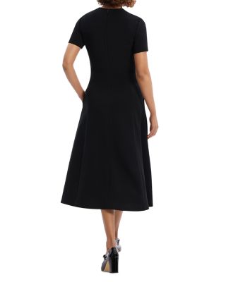 Admiral Crepe Short Sleeve Flare Midi Dress