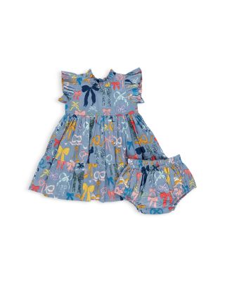 Pink Chicken - Girls' Jennifer Cotton Printed Dress & Diaper Cover Set - Baby
