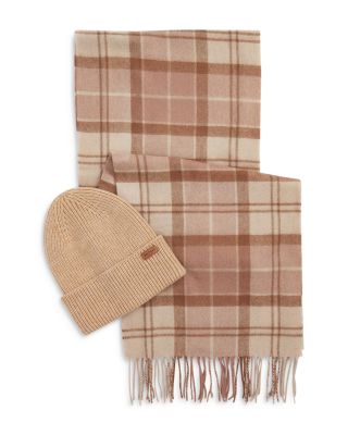 Barbour - Aubrey Beanie & Tartan Scarf Gift Set