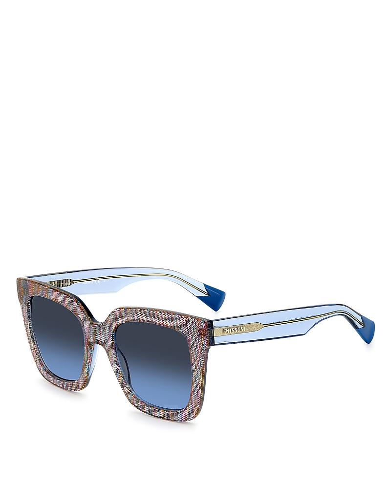 Missoni Fabric Eyewear Prescription Compatible Square Sunglasses, 52mm