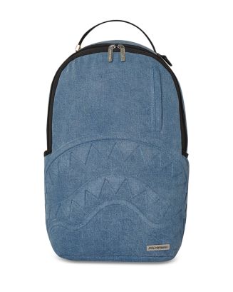 Sprayground 存在感抜群 ユニセックス Shark Denim バックパック Sprayground Shark Smash Denim DLXS Embossed Backpack