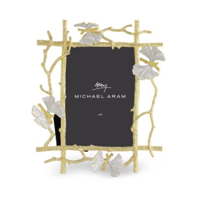Butterfly Ginkgo Gold Frame, 4&amp;quot; x 6&amp;quot;