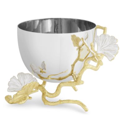 Butterfly Ginkgo Gold Nut Bowl