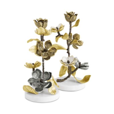 Vintage Bloom Candleholders, Set of 2 