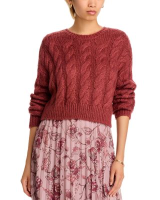 STEVE MADDEN - Ceronne Cable Knit Crewneck Sweater