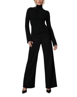 The Lou Lou Low Rise Wide Leg Jeans in Black