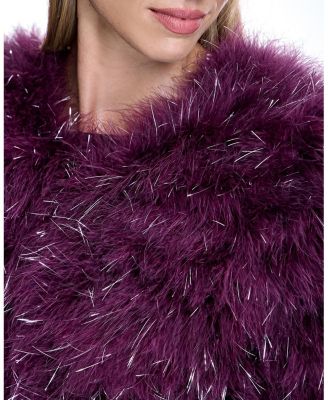 Feather Bolero with Metallic Thread Inserts