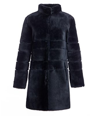 Reversible Seam-Out Shearling Shortcoat