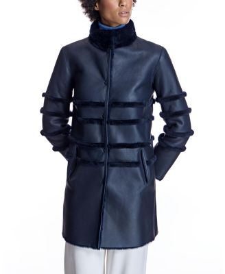 Reversible Seam-Out Shearling Shortcoat