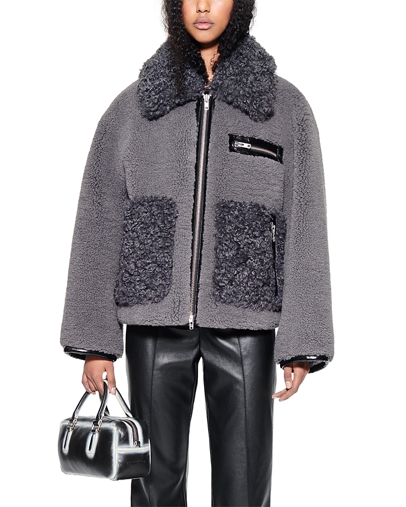 Stand Studio Joann Grey Jacket In Smoke Grey