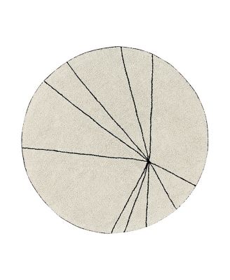 Lorena Canals Bereber Style Washable Alfombra Lavable Round Area Rug, 5'3" x 5'3"